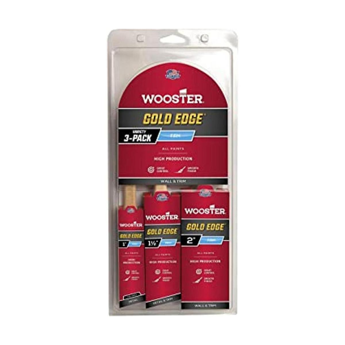 Wooster Series 5239 Cepillo de pared con borde dorado
