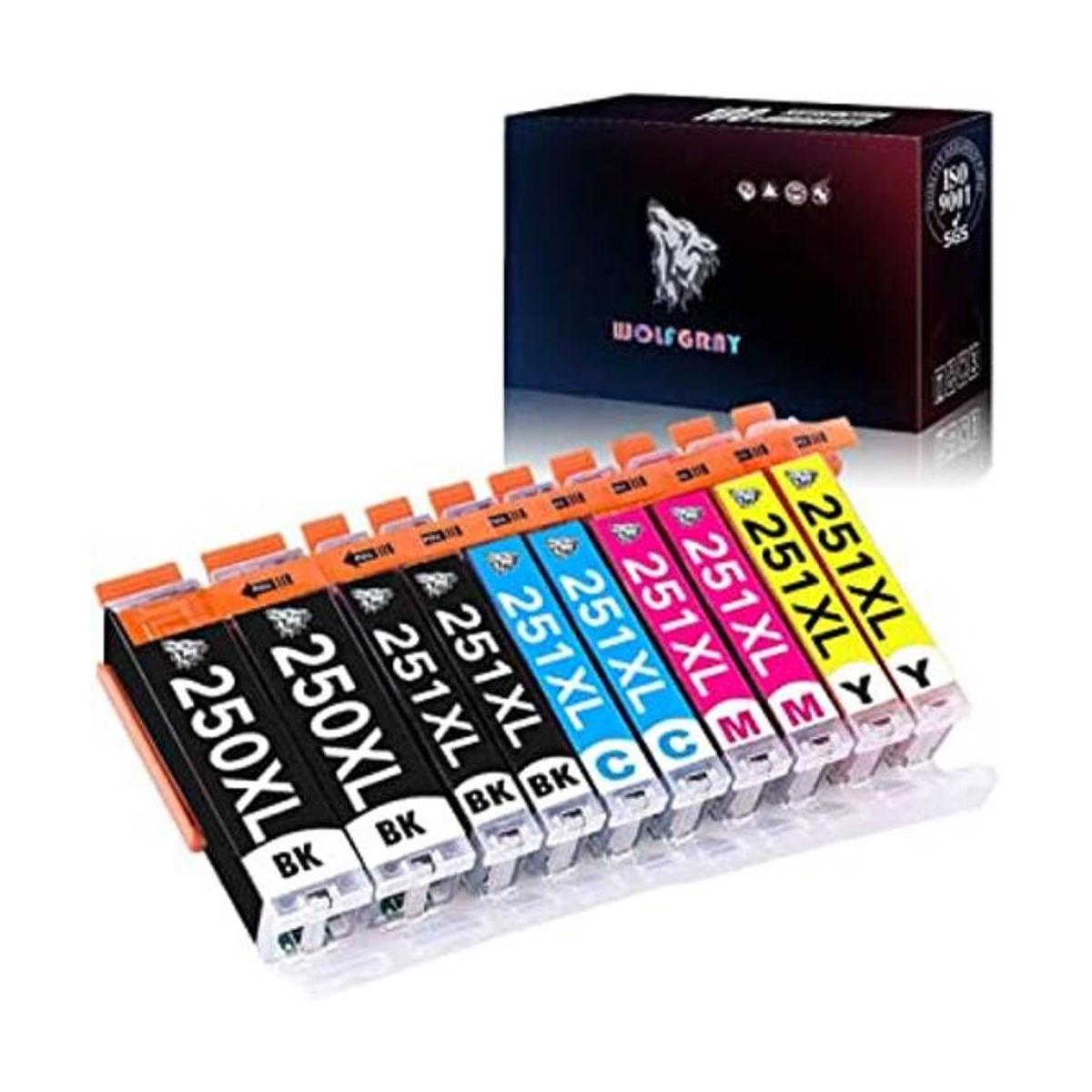Wolfgray Cartucho de tinta compatible con PGI250XL