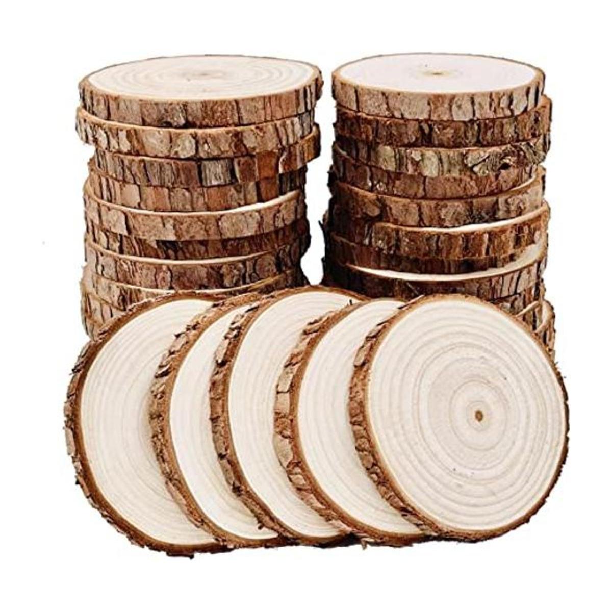 William Craft Rebanadas de madera natural sin acabar 30
