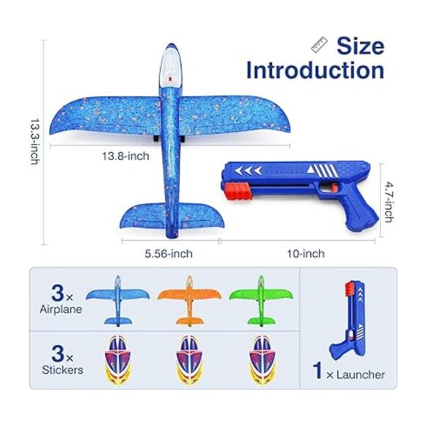Wesfuner Paquete de 3 juguetes lanzadores de avión_6