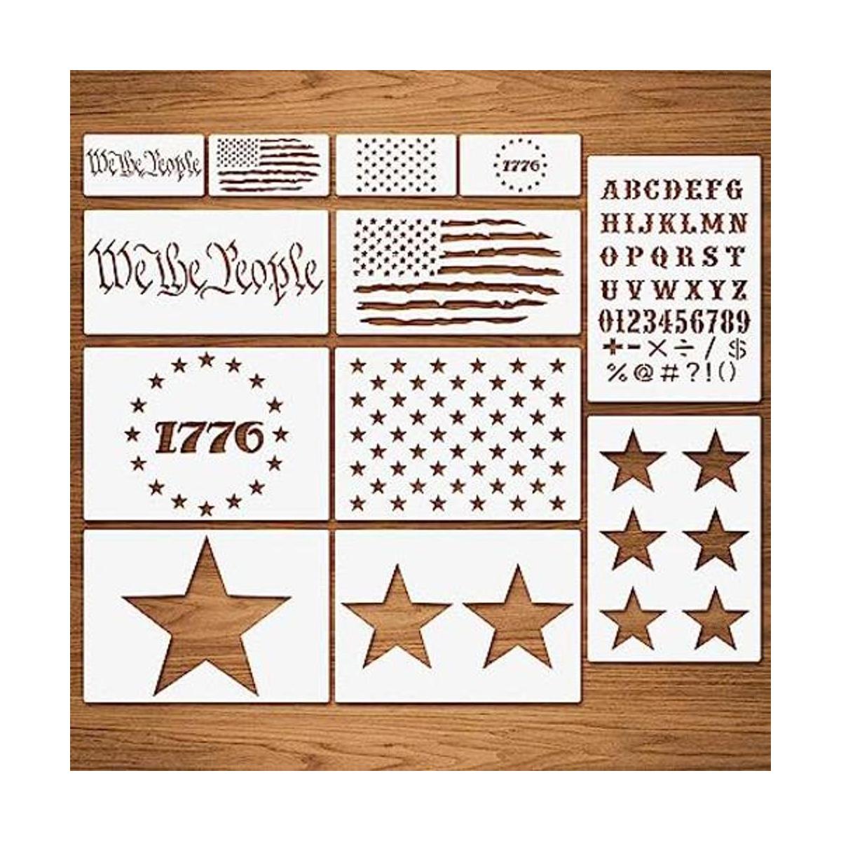 We The People Plantillas de estrellas de la bandera