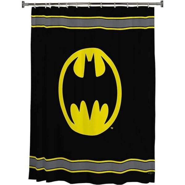 Warner Bros Cortina de ducha de microfibra con el logotipo_1