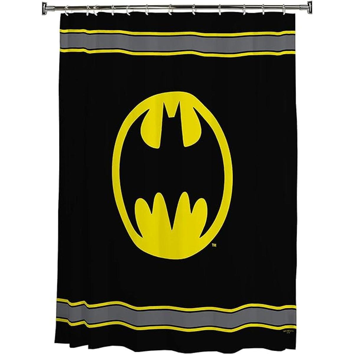 Warner Bros Cortina de ducha de microfibra con el logotipo