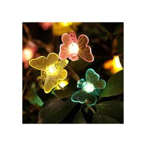 WSgift Guirnalda de luces solares de mariposa 16 pies 32_1