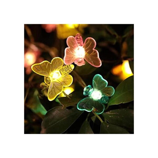 WSgift Guirnalda de luces solares de mariposa 16 pies 32_1