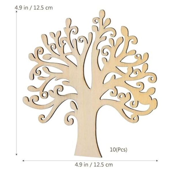 WINOMO Formas de madera en blanco para árbol genealógico