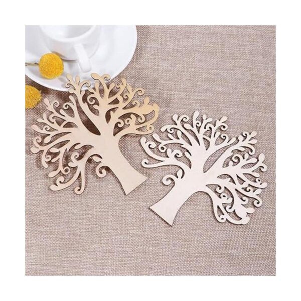 WINOMO Formas de madera en blanco para árbol genealógico