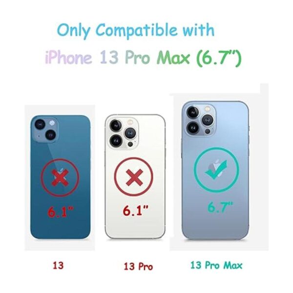 WGXQMC Funda para iPhone 13 Pro Max 6.7 con soporte de_2