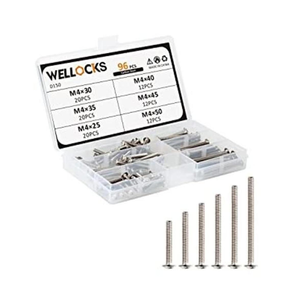 WELLOCKS Tiradores de gabinete M4 de 25 a 1.969 in 96