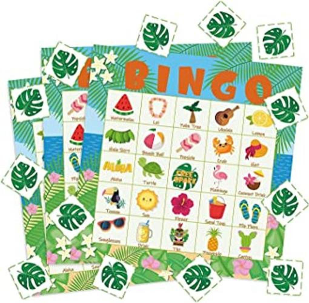 WATINC 41 piezas de juego de bingo hawaiano juegos de