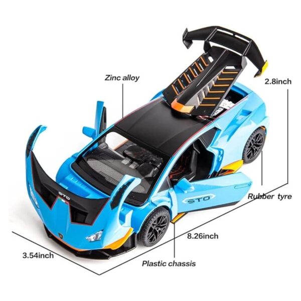 WAKAKAC Modelo de coche a escala 124 compatible con_2