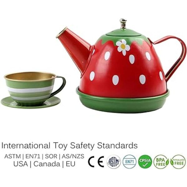 Vokodo Juego de té con temática de frutas para niños 14