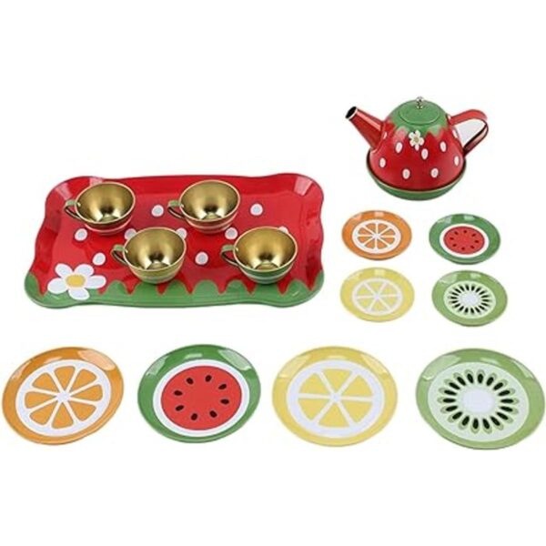 Vokodo Juego de té con temática de frutas para niños 14