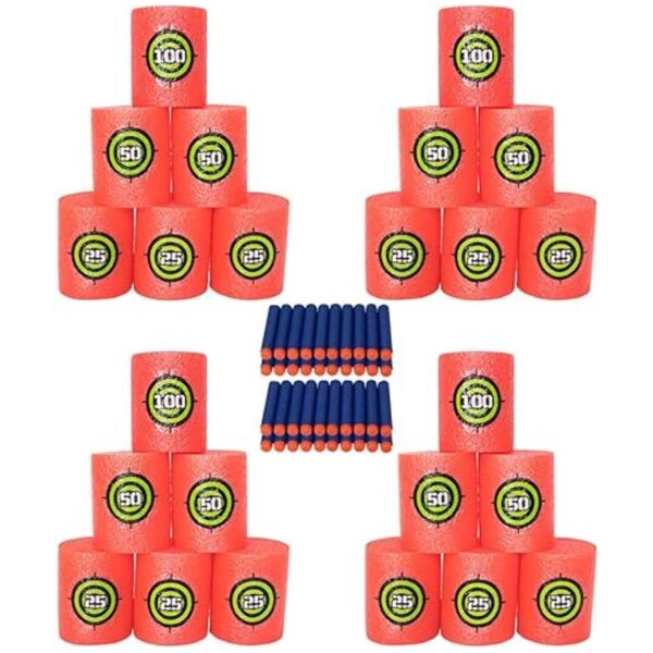 Viturio Juego de 24 objetivos de espuma suave para Nerf N_1