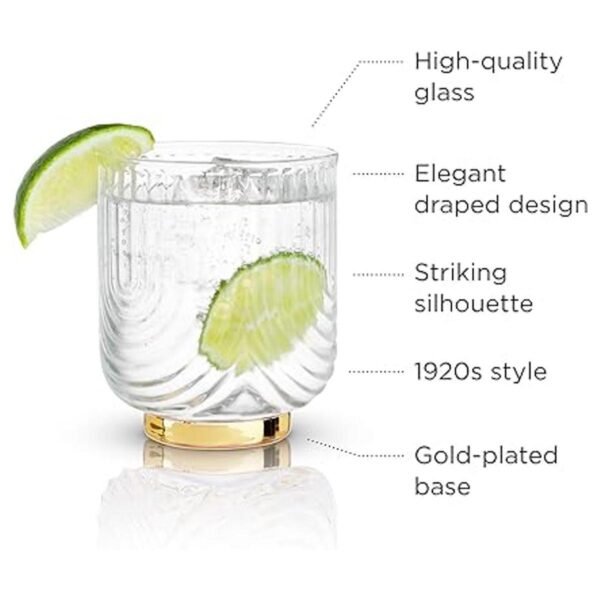 Viski Gatsby Lowball Juego de 2 vasos vintage para_3