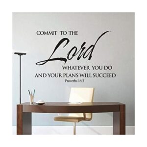 Vinilo adhesivo de pared con texto en inglés Joshua Psalm