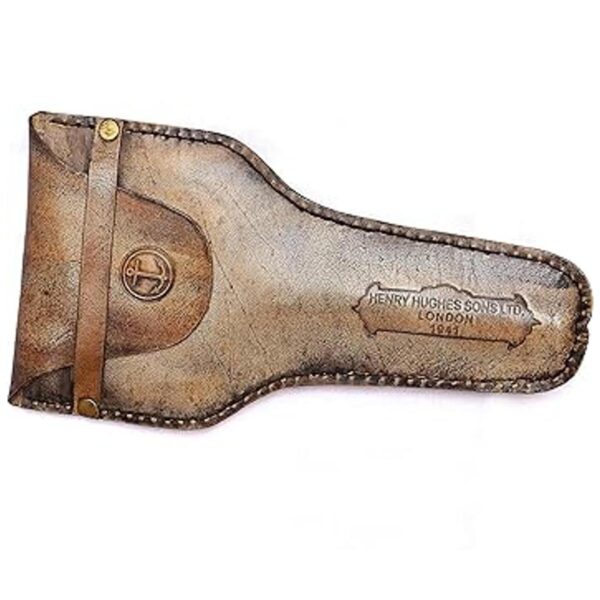 Vintage Antique Henry London Funda de cuero de latón_4