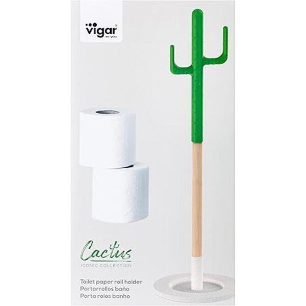 Vigar Soporte de papel higiénico de cactus respetuoso con_6