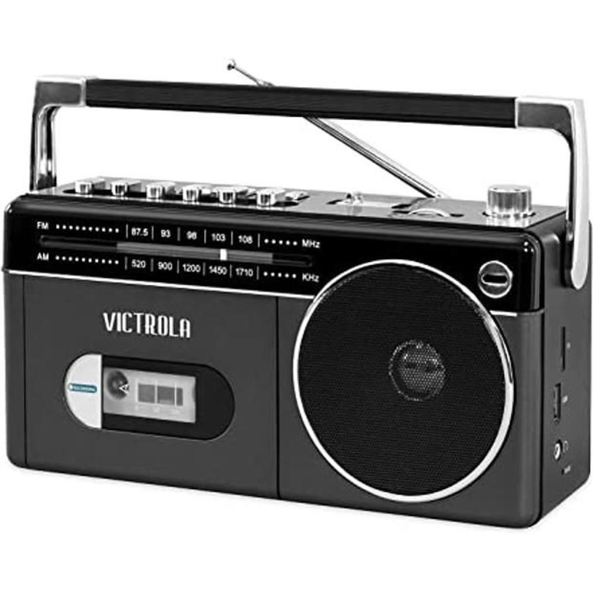 Victrola Mini Boombox Bluetooth con reproductor de