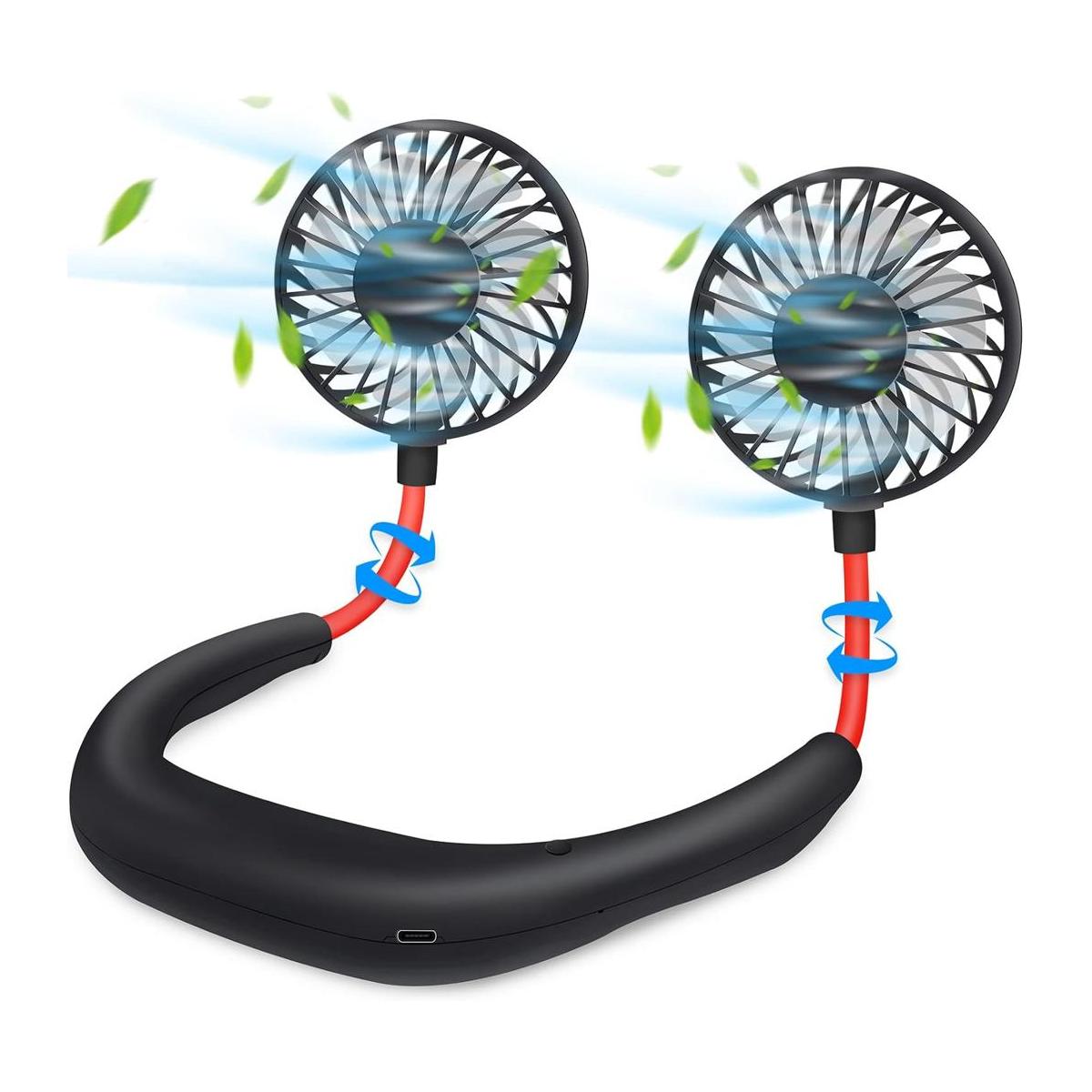 Ventilador portátil para el cuello de mano libre USB
