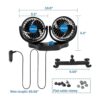 Ventiladores de coche de 12 V ventilador eléctrico de