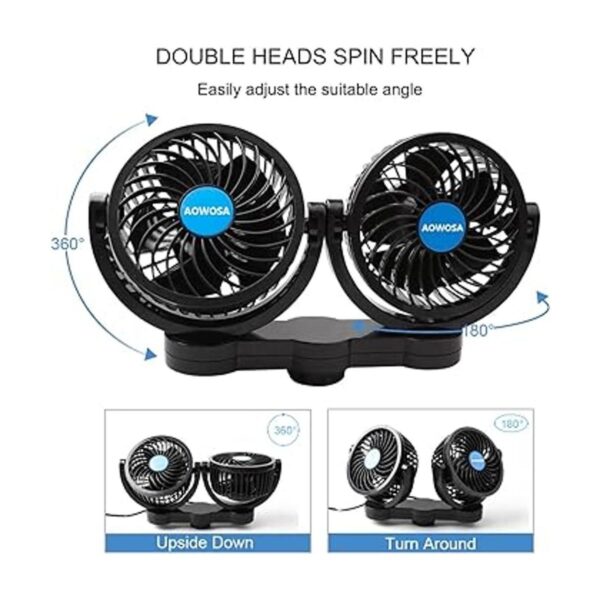 Ventilador de automóvil de 12 V para asiento trasero_2