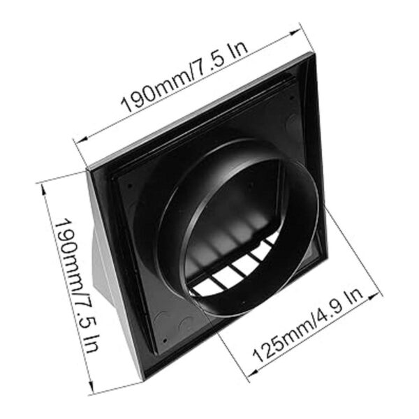 Ventilación para campana de escape de 5 pulgadas con