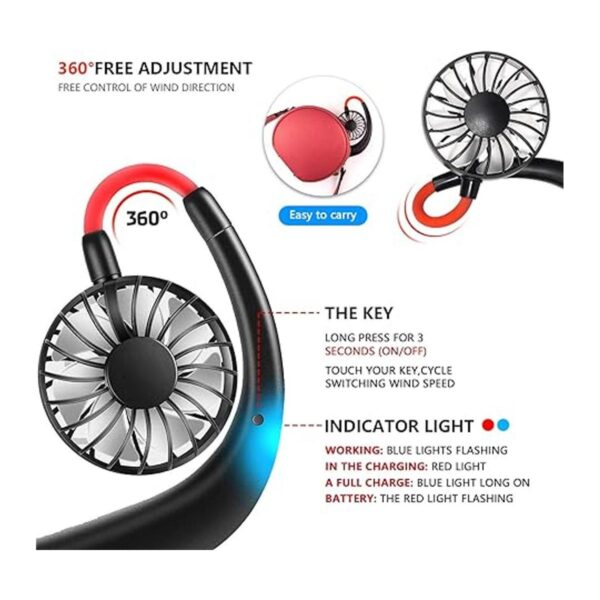 Ventilador portátil para el cuello de mano libre USB_2