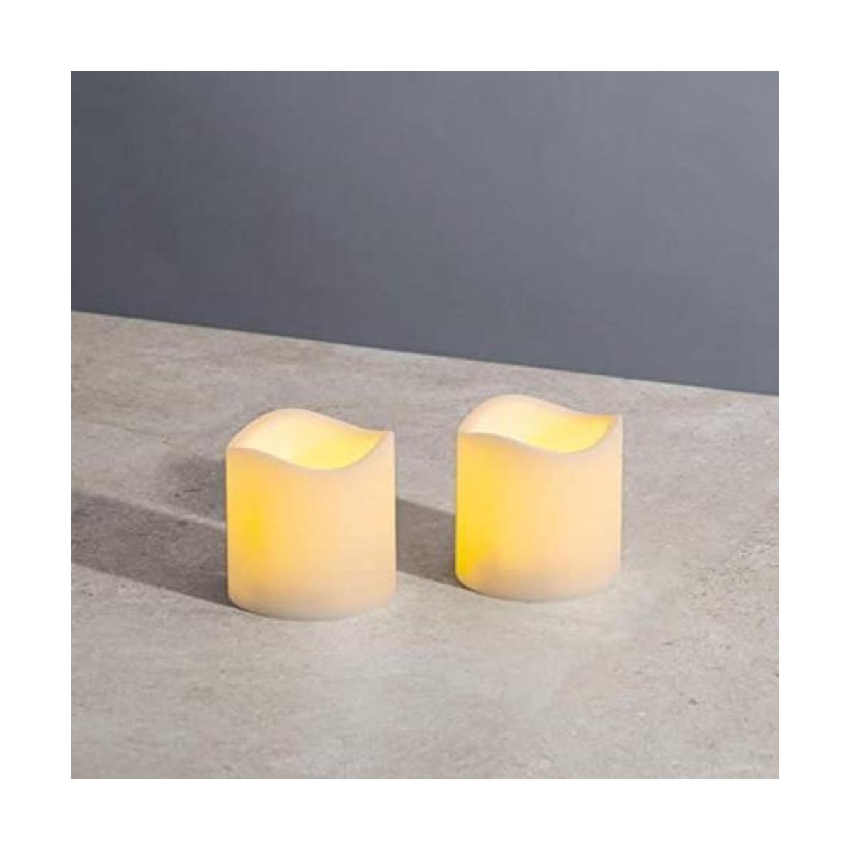 Velas sin llama para exteriores de 3 x 3 pulgadas