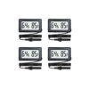 Veanic Paquete de 4 mini higrómetro digital medidor con_1