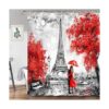 Valentine Shower Curtain European City France Eiffel