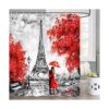 Valentine Shower Curtain European City France Eiffel