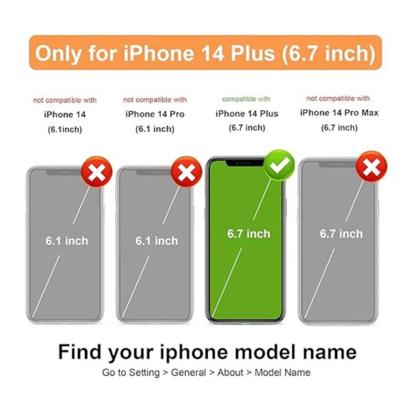 Vaburs Funda tipo cartera para iPhone 14 Plus funda con_2