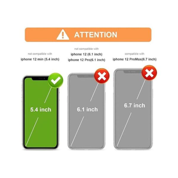 Vaburs Funda para iPhone 12 Mini con tarjetero diseño de_2