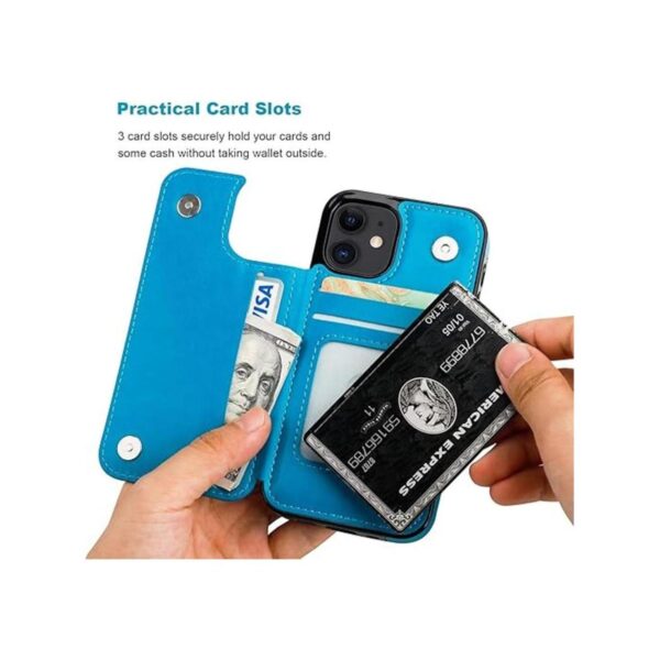 Vaburs Funda para iPhone 12 Mini con tarjetero diseño de_5