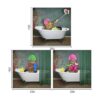 VVOVV Wall Decor Cuadros de gato decoración de baño_5