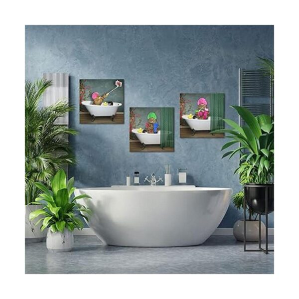 VVOVV Wall Decor Cuadros de gato decoración de baño_3