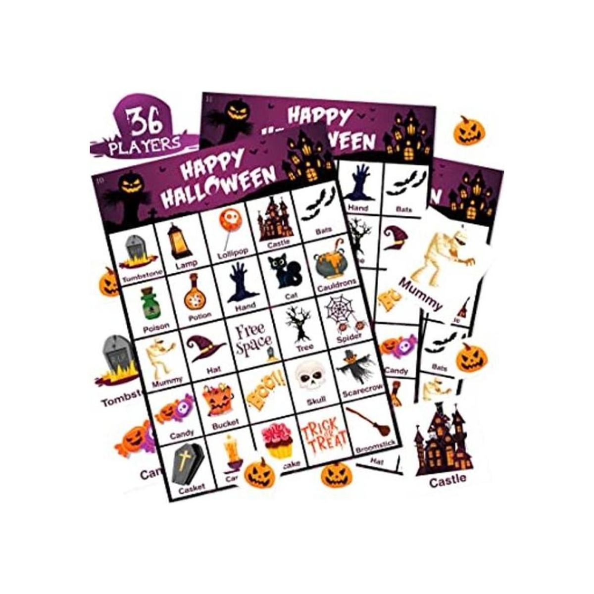 VOpitos Tarjeta de juego de bingo de Halloween para