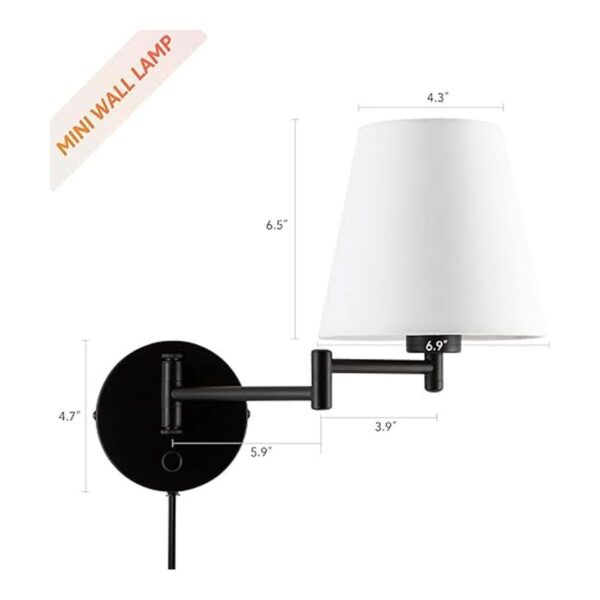 VONLUCE Lámpara de pared moderna con brazo oscilante_3