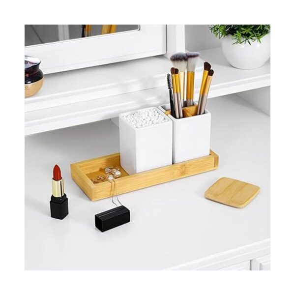 VITVITI Accesorios de baño de bambú organizador de baño_5