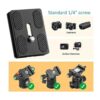 VIZEMO Placa de liberación rápida PU50 2 piezas QR placa_3