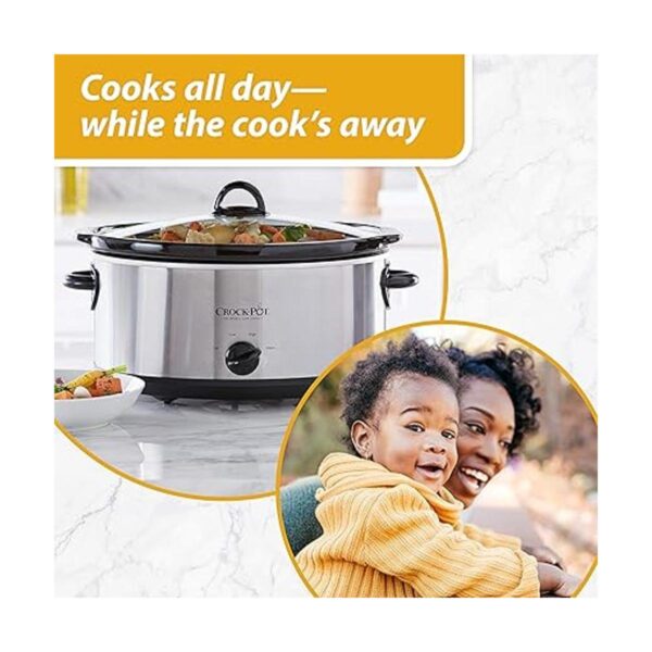 CrockPot Olla de cocción lenta manual ovalada de 7 cuartos_3
