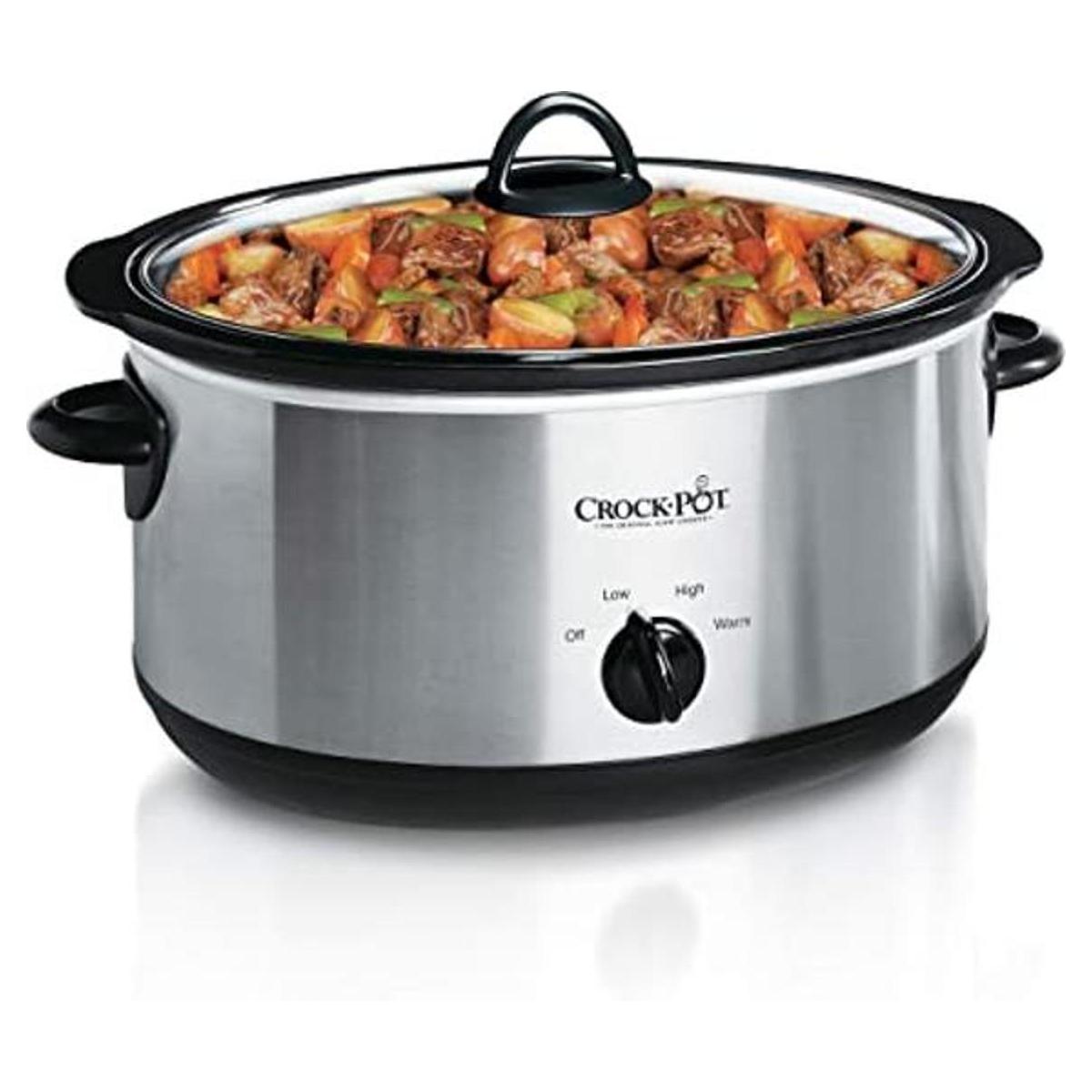 CrockPot Olla de cocción lenta manual ovalada de 7 cuartos