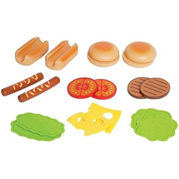 Hape Juego de comida de madera para cocina con accesorios_3