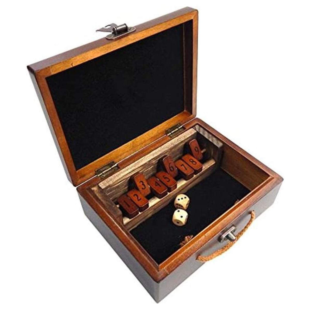 Sarah Wood Shut The Box Juego de mesa en estuche