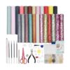 Kit de fabricación de aretes de cuero 24 hojas de piel