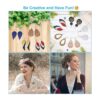 Kit de fabricación de aretes de cuero 24 hojas de piel