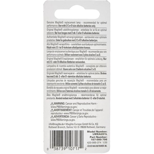 MagLite Bombilla de repuesto D de xenón para 2 celdas_2