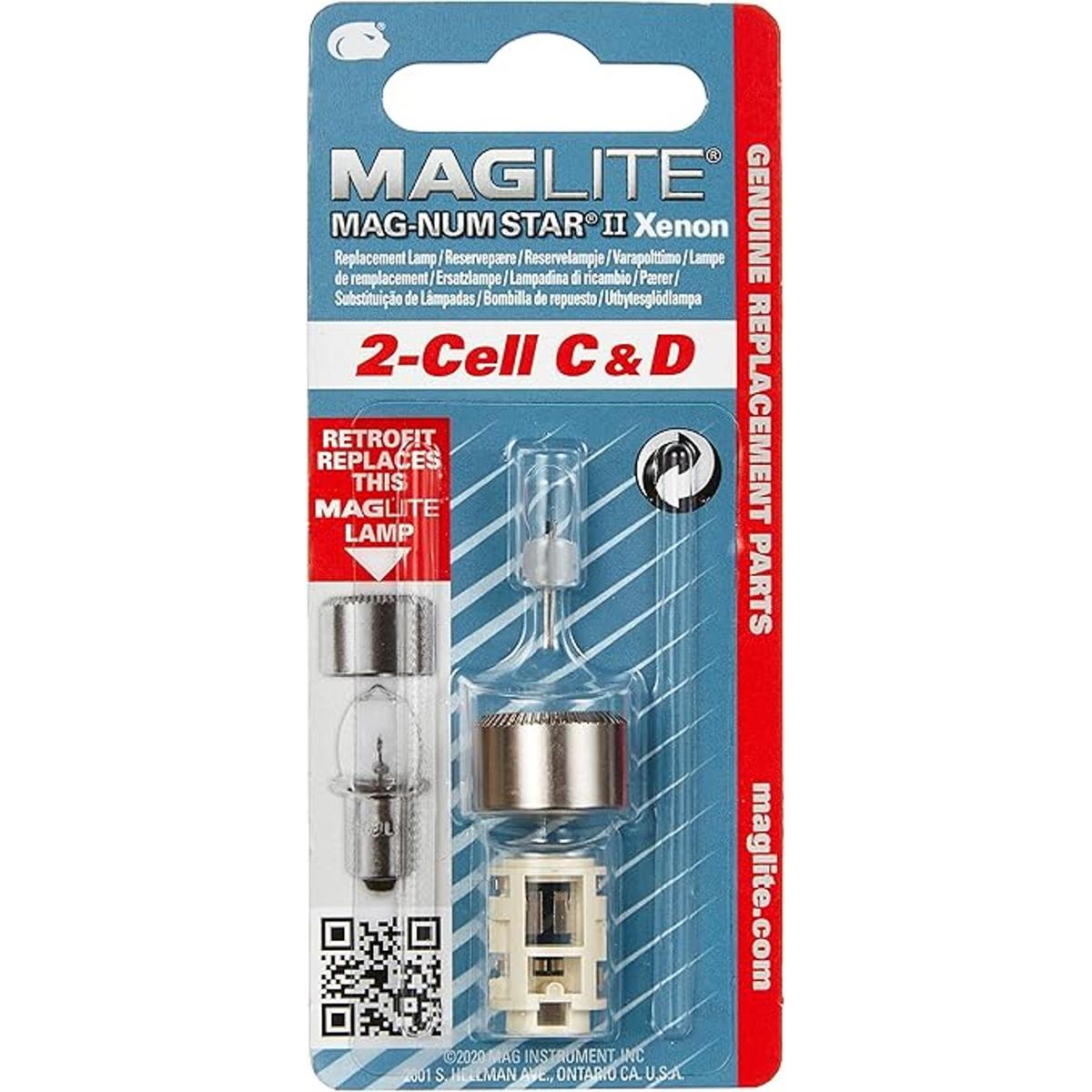 MagLite Bombilla de repuesto D de xenón para 2 celdas