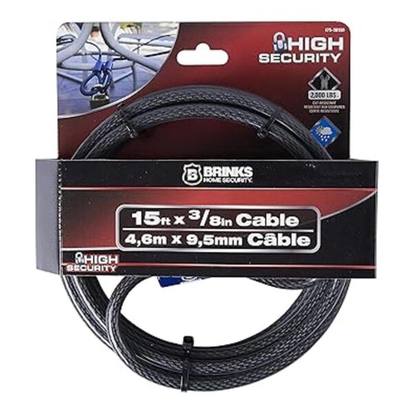 BRINKS Cable de bucle de acero flexible de 38 pulgadas x_2